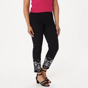 NWT Isaac Mizrahi Live! embroidered ankle pant